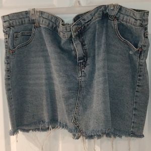 Plus size jean skirt